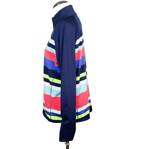 NWOT RLX Ralph Lauren Performance Striped Quarter Zip In‎ Surf Stripes XL Multi - Picture 6 of 11